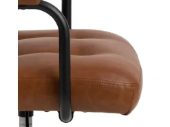 AC Design Bürostuhl Cosmo, mit Polsterrücken und Armlehnen, Cognac