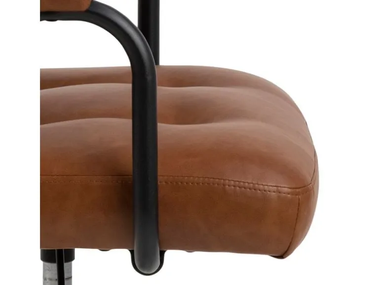 AC Design Bürostuhl Cosmo, mit Polsterrücken und Armlehnen, Cognac