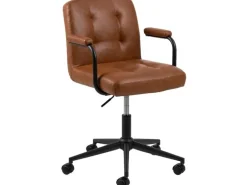 AC Design Bürostuhl Cosmo, mit Polsterrücken und Armlehnen, Cognac