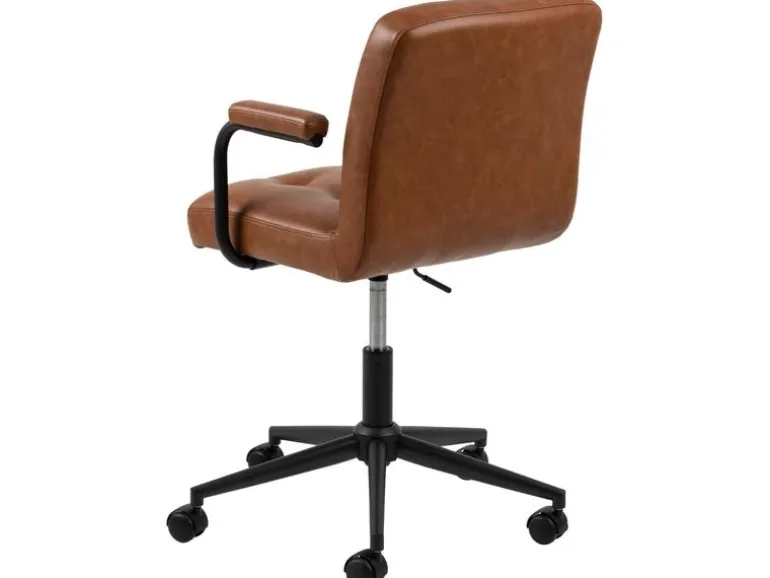 AC Design Bürostuhl Cosmo, mit Polsterrücken und Armlehnen, Cognac