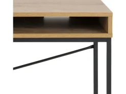 AC Design Tisch Seaford, Schwarz matt / Wildeiche matt