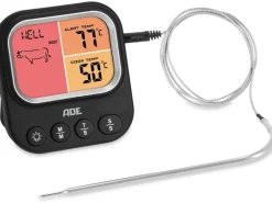 ADE Digitales BBQ-Thermometer schwarz