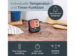 ADE Digitales BBQ-Thermometer schwarz