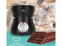 ADE Schokoladenfondue-Set KG2352 10 Teile, Schwarz