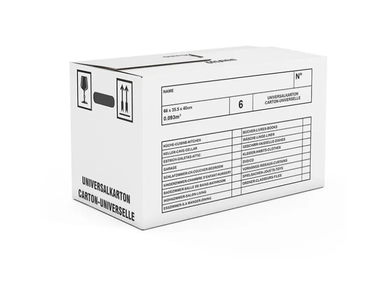 Antalis Umzugsbox 66 x 36 x 40 cm 10 Stück, Weiss