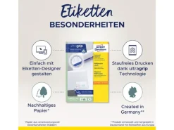 Avery Zweckform Universal-Etiketten 6122 70 x 36 mm, 10 Blatt