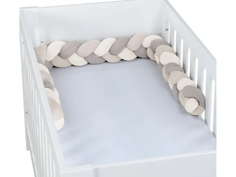 babybay Nestschlange geflochten Ivory/Beige/Crème 200 cm