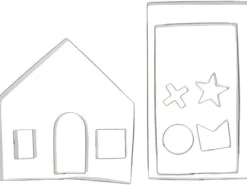 BackshopSchweiz Ausstechform 3d Lebkuchenhaus Set - 10-teilig