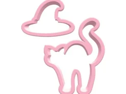 BackshopSchweiz Ausstechformen Set – Katze und Hut 1 Stück, Rosa