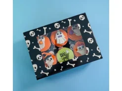 BackshopSchweiz Cupcake Box 6 Halloween Totenkopf 2 Stück, Schwarz