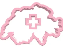 BackshopSchweiz Guetzli-Ausstecher-Set Schweiz & Kreuz Rosé 10.2 cm