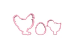 BackshopSchweiz Guetzli-Ausstecher Set Huhn und Küken Rosa
