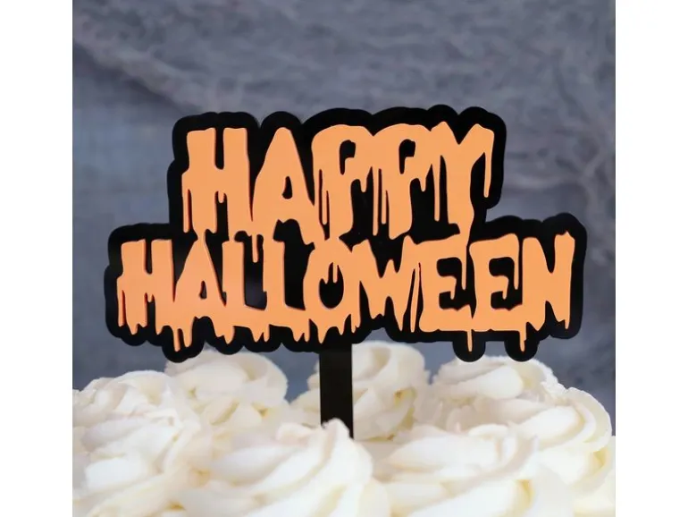 BackshopSchweiz Tortentopper Happy Halloween 1 Stück, Schwarz