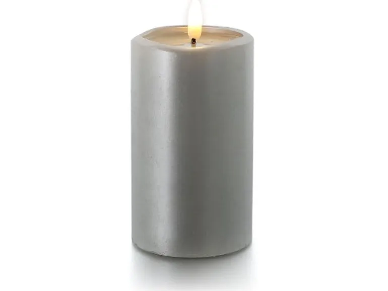balthasar LED Kerze Novita mittel Silber
