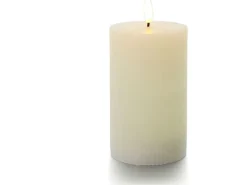 balthasar LED Zylinderkerze Rillen, Creme