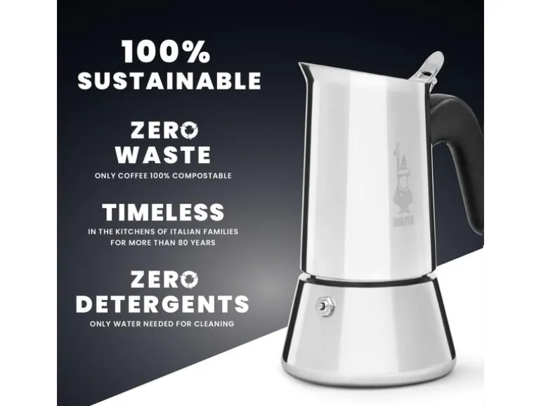 Bialetti Espressokocher Venus 6 Tassen, Silber