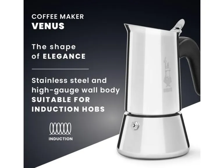 Bialetti Espressokocher Venus 4 Tassen, Silber