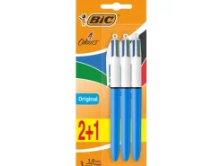 BIC Mehrfarbenkugelschreiber 4 Colours Original 3 Stk. Blau