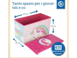 bieco 2in1 Aufbewahrungsbox und Bank Einhorn
