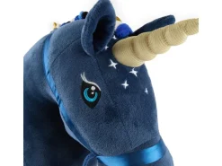 bieco Steckentier Einhorn Luna Blau/Gold/Dunkelblau
