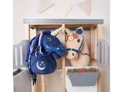 bieco Steckentier Einhorn Luna Blau/Gold/Dunkelblau