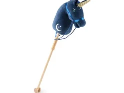 bieco Steckentier Einhorn Luna Blau/Gold/Dunkelblau