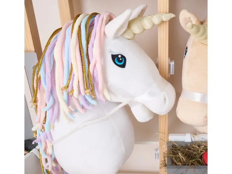 bieco Steckentier Einhorn Rainbow Mehrfarbig/Gold/Weiss