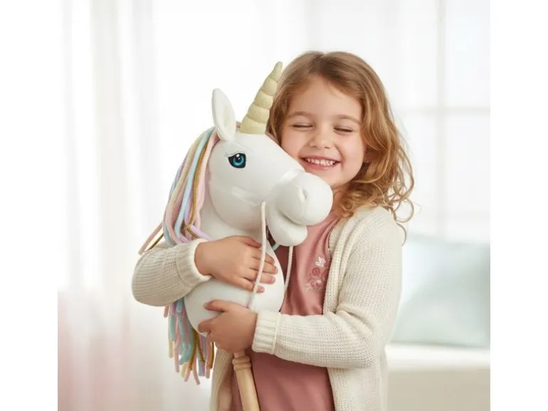 bieco Steckentier Einhorn Rainbow Mehrfarbig/Gold/Weiss
