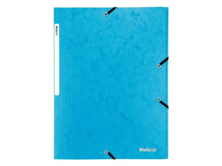 Biella Gummibandmappe A4 Karton, Hellblau