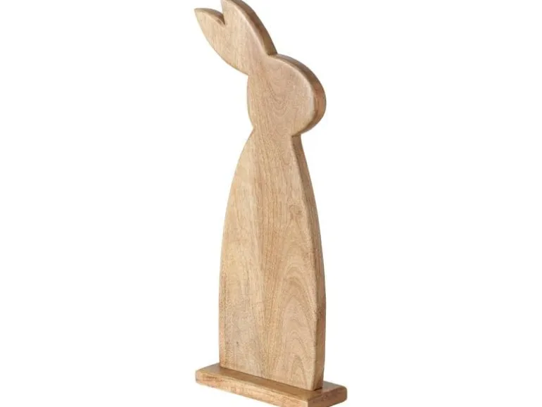 Boltze Aufsteller Hase Nesli 62 cm, Mangoholz