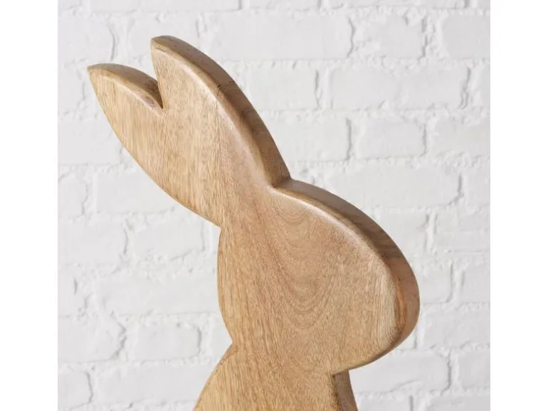 Boltze Aufsteller Hase Nesli 62 cm, Mangoholz