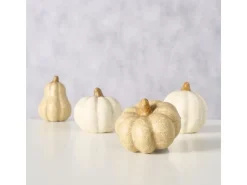 Boltze Aufsteller Kübis-Set Pumpky Keramik, 6.5 x 5.5 cm, 4 Stück