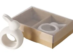 Boltze Serviettenhalter Hase Mercy, 2-teilig, Keramik