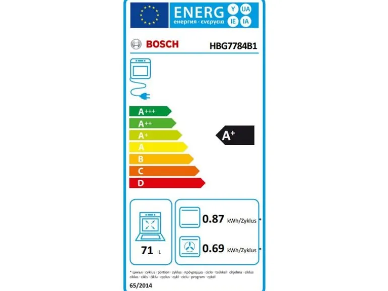 Bosch Einbaubackofen HBG7784B1 Schwarz A+