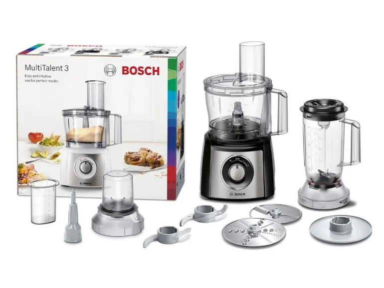 Bosch Küchenmaschine MultiTalent 3 MCM3501M Edelstahl/Schwarz