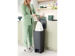 Brabantia Abfalleimer StepUp 40 l, Dunkelgrau