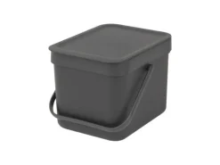 Brabantia Komposteimer Sort & Go 6 l, Grau