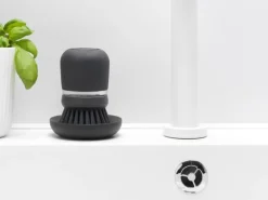 Brabantia Spülbürste mit Seifenspender Dunkelgrau