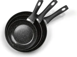 BRATmaxx Bratpfanne Aluminium Pfannen Set 3 Stück 20 cm/24 cm/28 cm