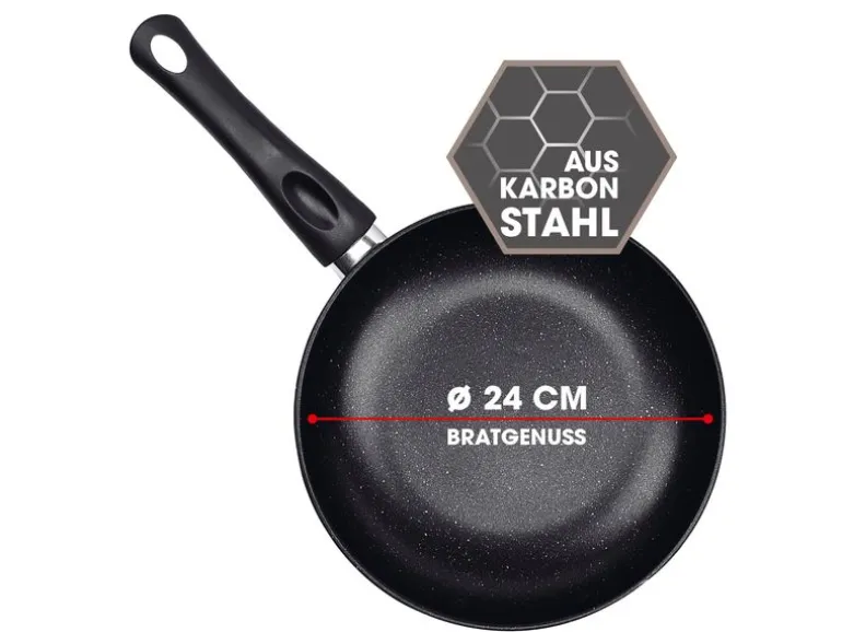 BRATmaxx Bratpfanne BRATmaxx Karbonstahl 24 cm