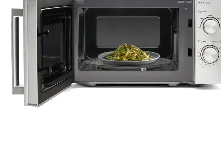 Caso Mikrowelle M20 Gourmet Schwarz/Silber
