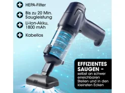 CLEANmaxx Akku-Handsauger 16535 Dunkelblau