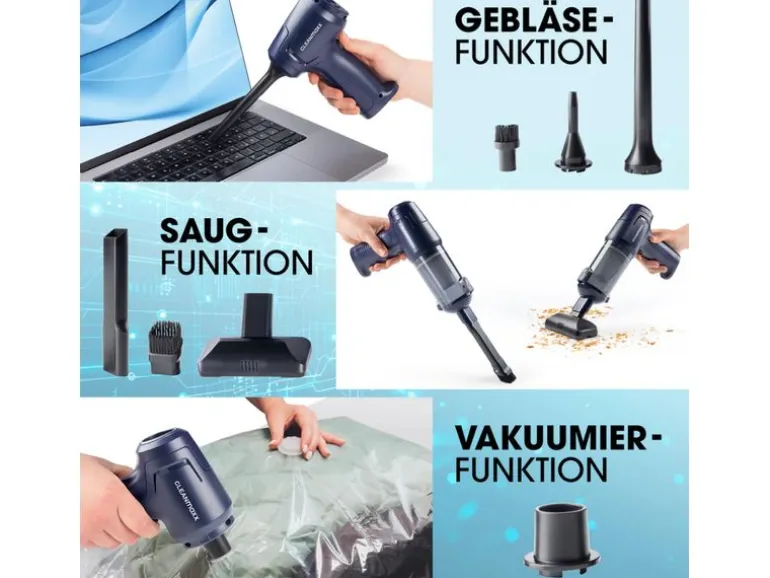 CLEANmaxx Akku-Handsauger 16535 Dunkelblau