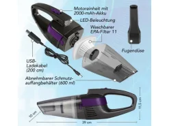 CLEANmaxx Akku-Handsauger Grau, Violett Grau, Violett