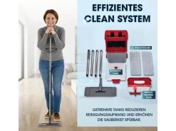 CLEANmaxx Komfort-Mopp, 7 l, Grau / Rot