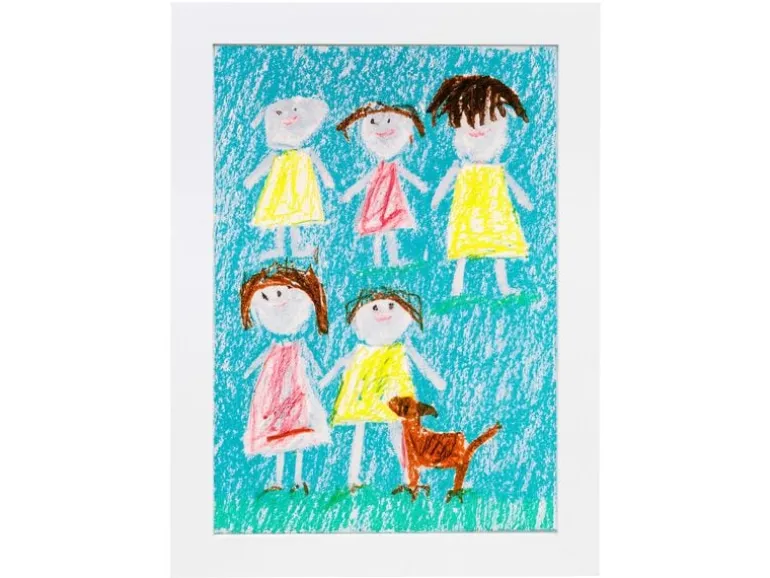 COCON Bilderrahmen für Kinderzeichnungen 34 x 25 x 4 cm, Weiss