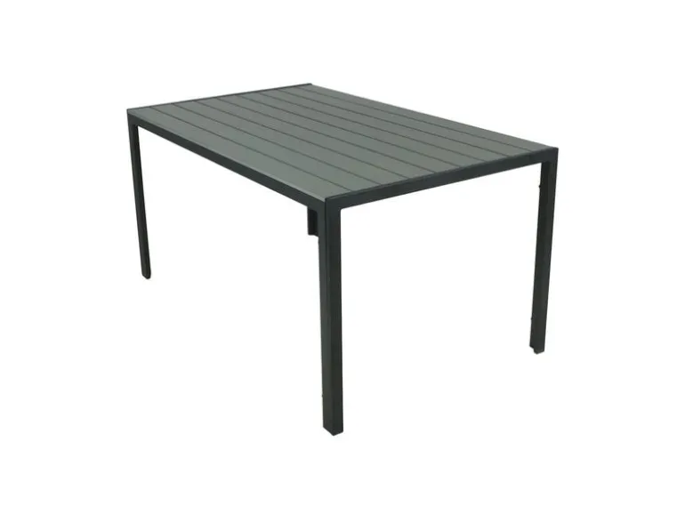 COCON Gartentisch Alice, 150 x 90 x 74 cm, Schwarz/Grau