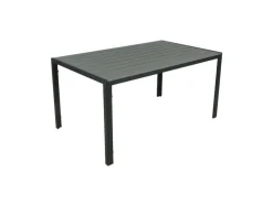 COCON Gartentisch Alice, 150 x 90 x 74 cm, Schwarz/Grau