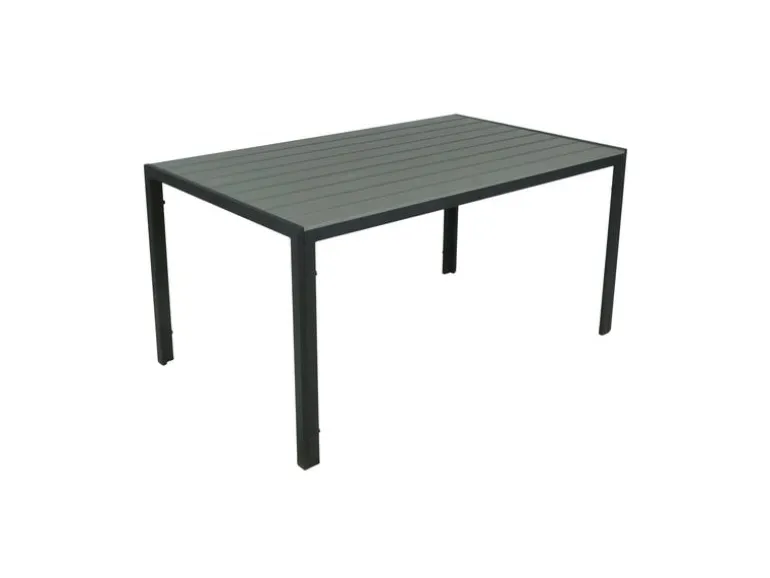 COCON Gartentisch Alice, 150 x 90 x 74 cm, Schwarz/Grau