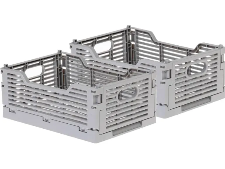 COCON Klappbox 22 x 15 x 9 cm 2 Stück, Grau